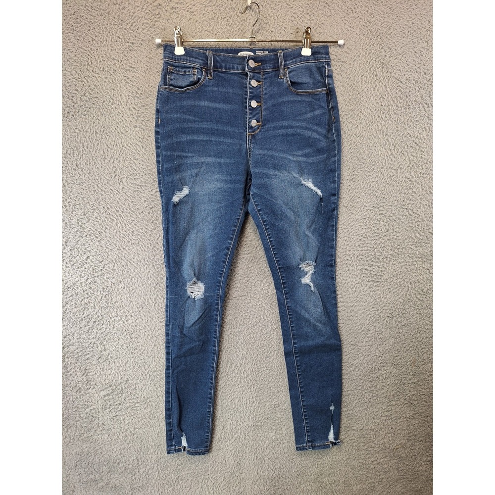 Old Navy Jegging Jeans Women 18 (Fits 28x28) Blue Denim Rockstar Super High Rise
